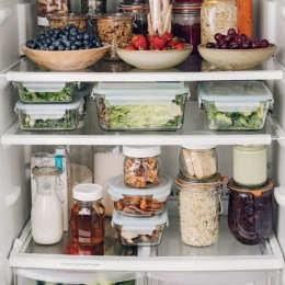 food in a refrigerator